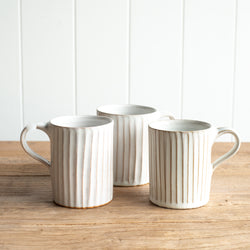 Stoneware Mug | Carved Stripes