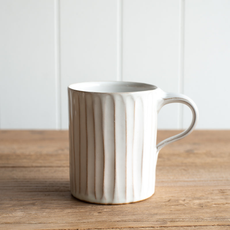 Stoneware Mug | Carved Stripes