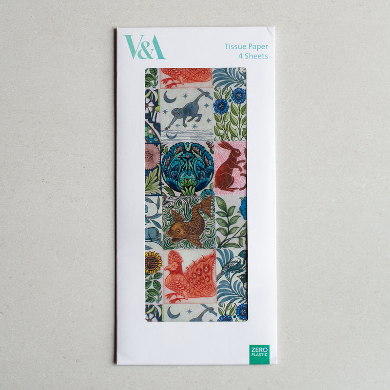 Printed Tissue Paper | 'De Morgan Tiles' Pattern