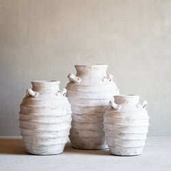 Terracotta Urns | Antique White - Dry Use Only