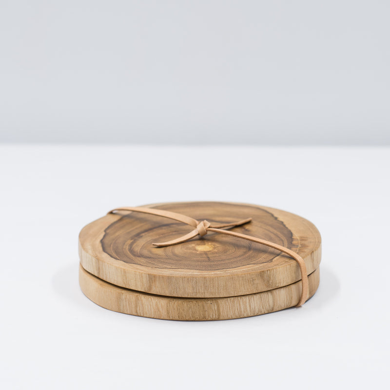 Teak Wood Coaster (pair)