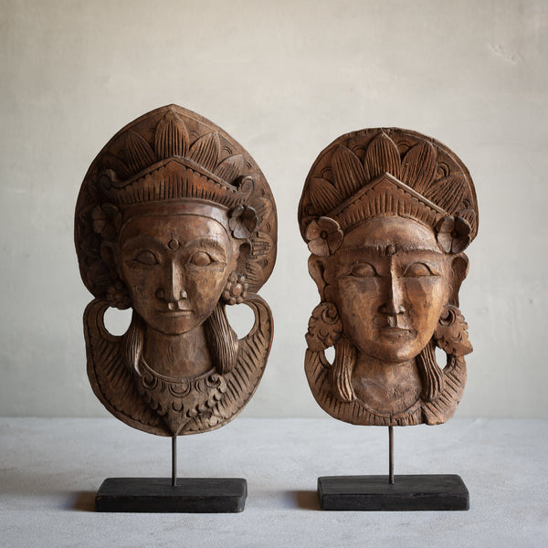 Hand Carved Wooden Tribal Masks | Selected Pairs