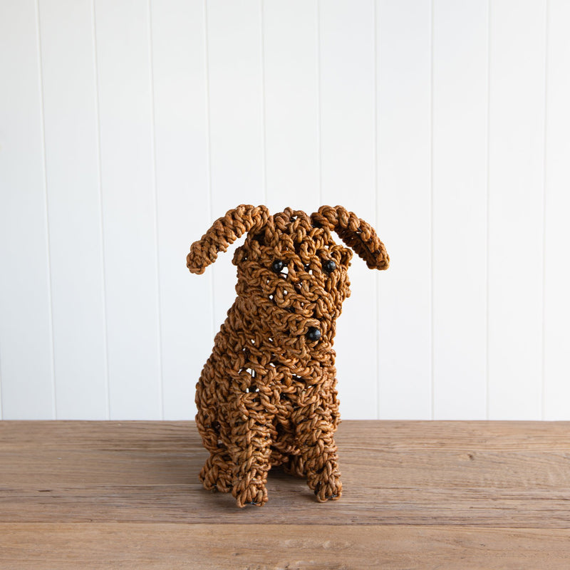 Woven Seagrass Dog | Small - Light Brown