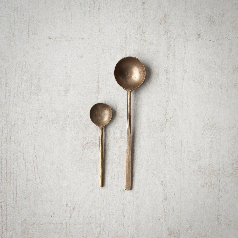 Hand Forged Spoon | Antique Brass Finish | 16cm