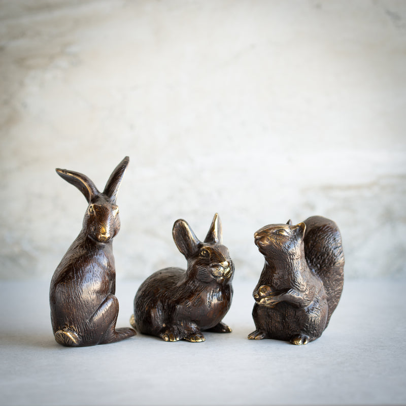 Bronze Hare Sculpture | Small | Sitting - Head Turned