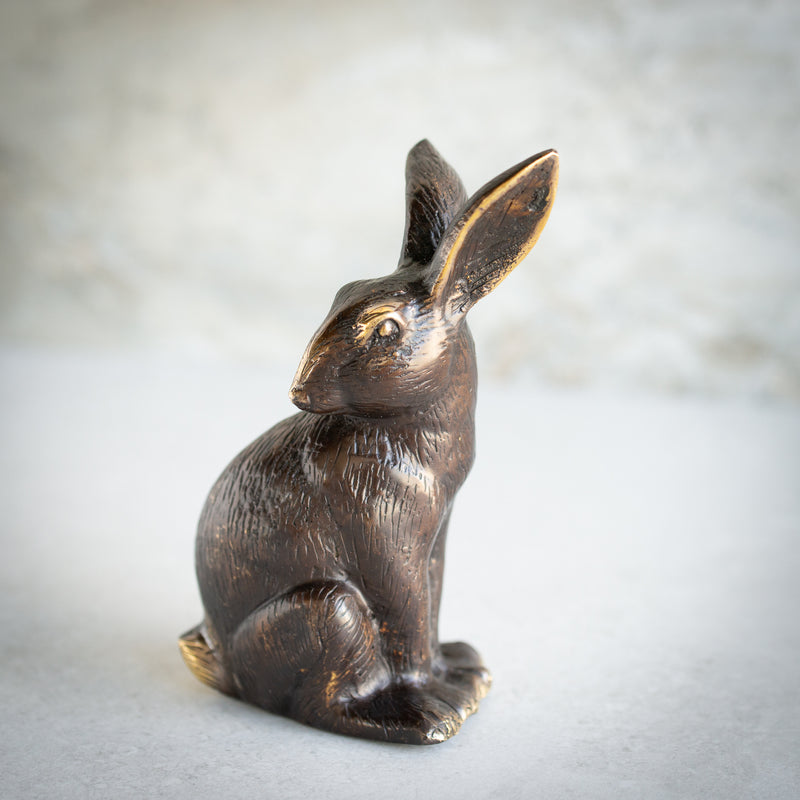 Bronze Hare Sculpture | Small | Sitting - Head Turned