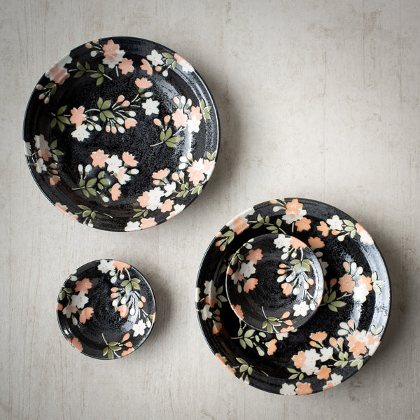 Japanese Ceramics | Floral Bowls Set