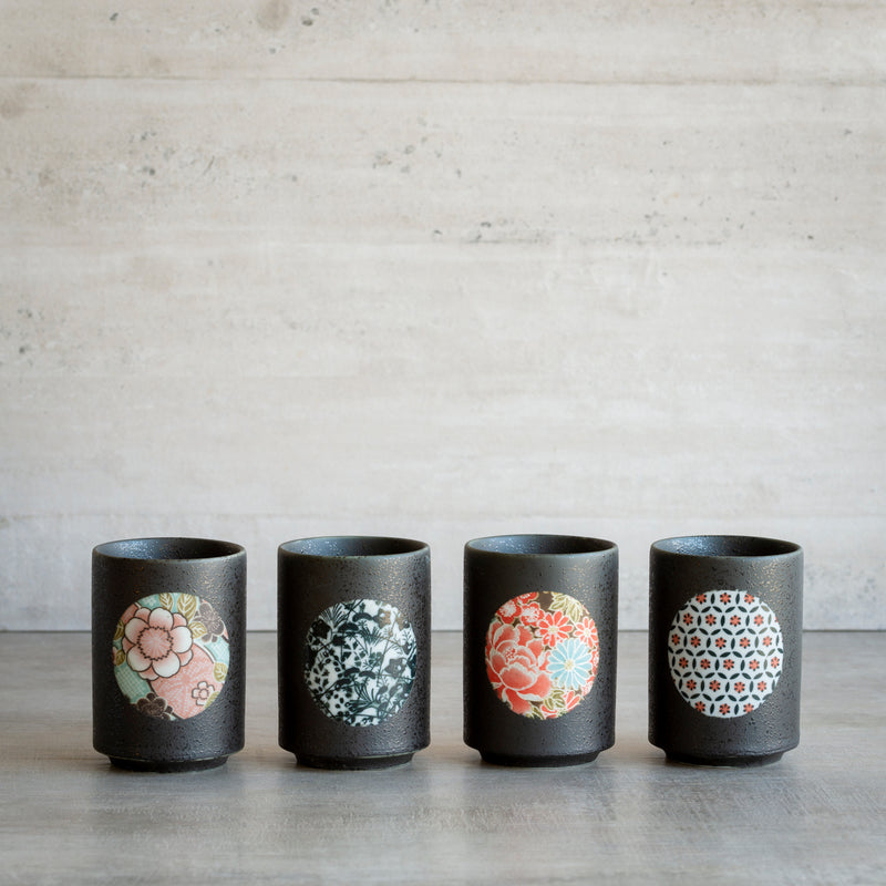 Japanese Ceramics | Kiritachi Tea Cups | Set/4
