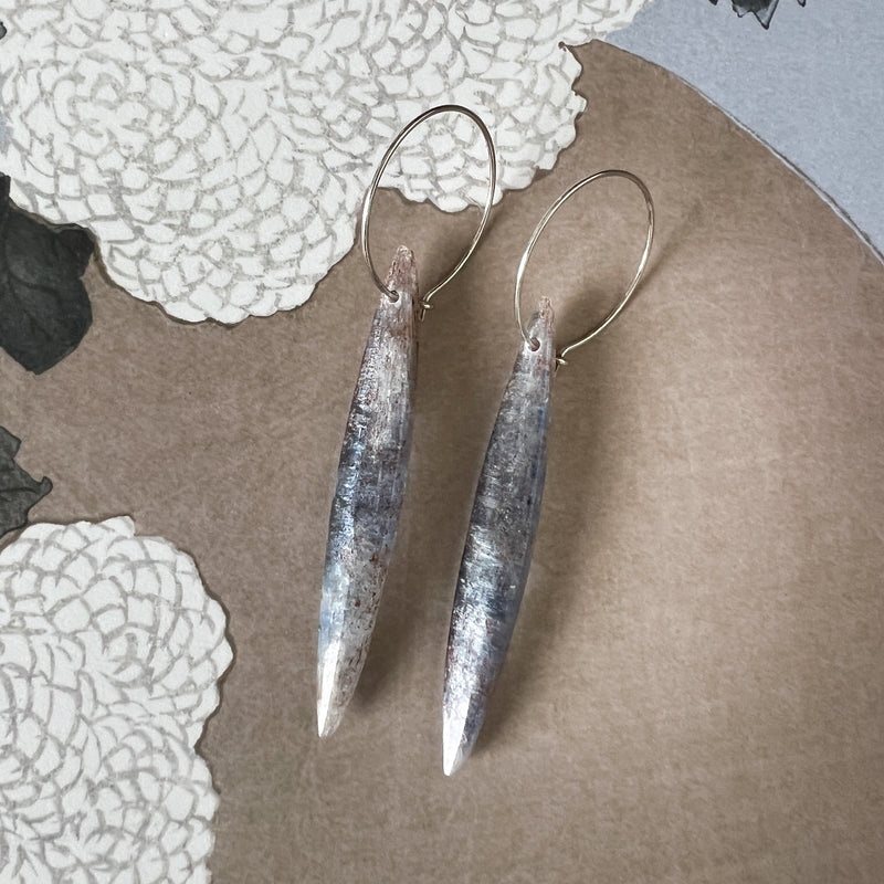 Natural Stone Earrings | Kyanite Drops