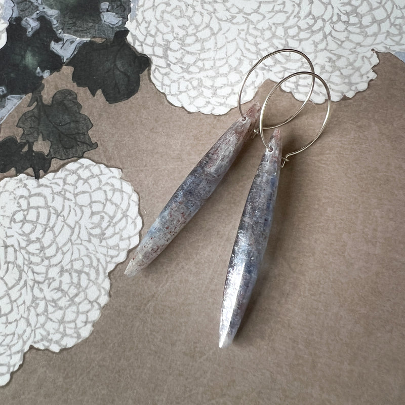 Natural Stone Earrings | Kyanite Drops