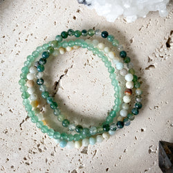 Natural Stone Bracelet Set/3 | Emery