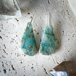 Natural Stone Earrings | Chrysocolla [A]