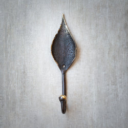 Bronze Coat Hook | Leaf - Narrow Dish