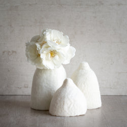 Muskhane Wool Felt | Tinkerbell Vases | Natural Harmony Set/3